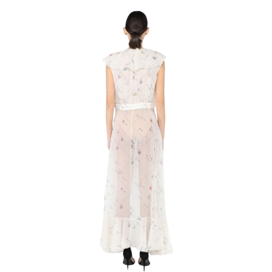 Chanel F/W 2019 Ski Motif Silk Dress