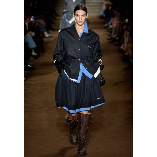 Miu Miu F/W 2024 Pleated Poplin Skirt