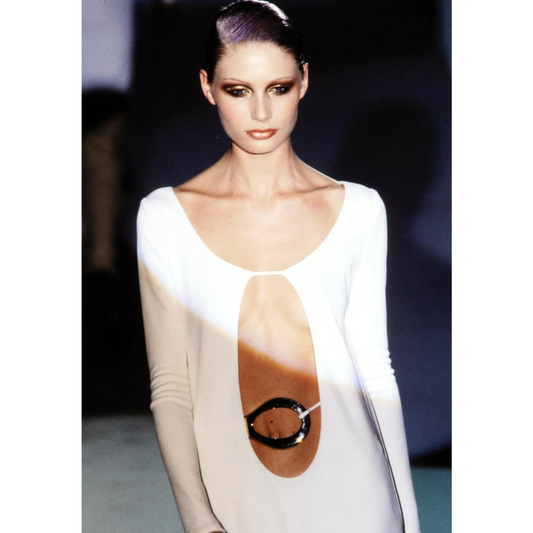 Gucci By Tom Ford S/S 1996 Iconic cutout gown with gold belt
