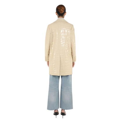 Miu Miu F/W 2015 Embossed Patent Coat