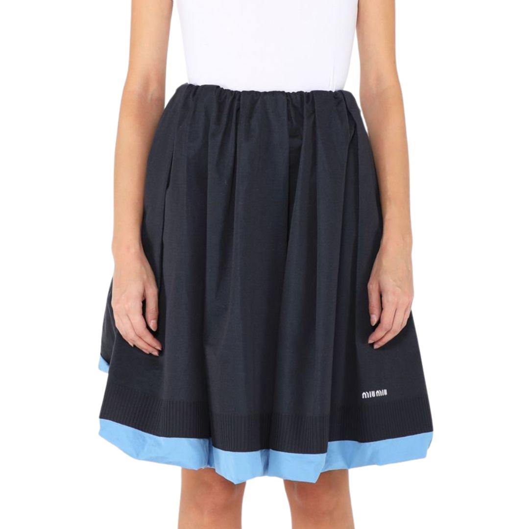 Miu Miu F/W 2024 Pleated Poplin Skirt