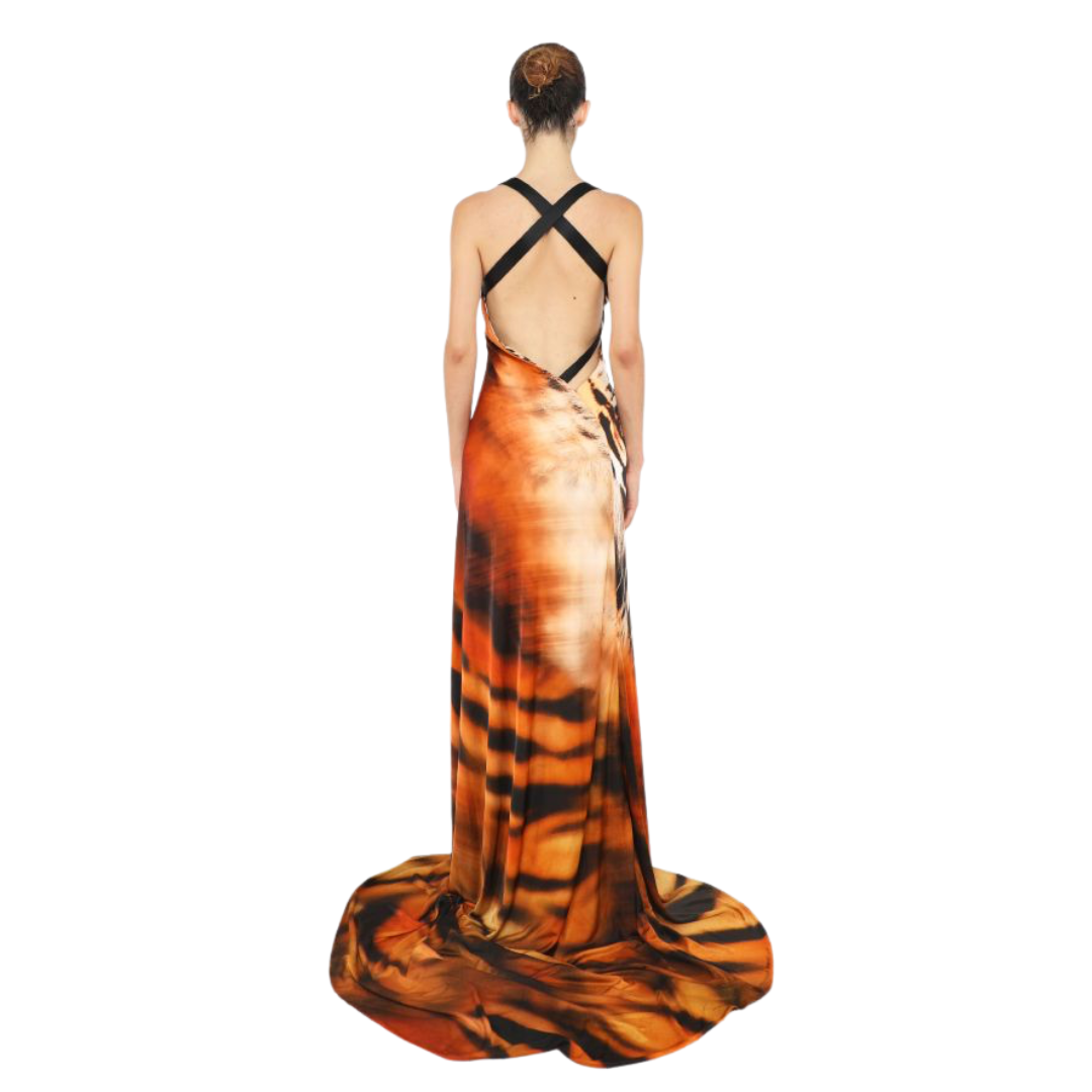 Roberto Cavalli S/S 2022 Re-Edition 2001 Tiger Gown