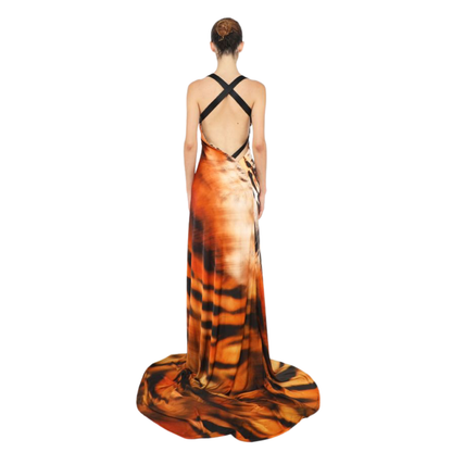 Roberto Cavalli S/S 2022 Re-Edition 2001 Tiger Gown