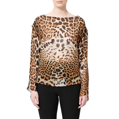 Saint Laurent S/S 2000 Leopard Print Blouse
