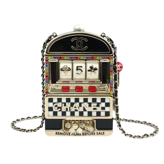 Chanel Casino Monaco Slot Machine Minaudiere with Gold Hardware