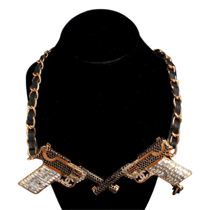 Chanel by Karl Lagerfeld RARE fall 2001 runway double pistol chain belt