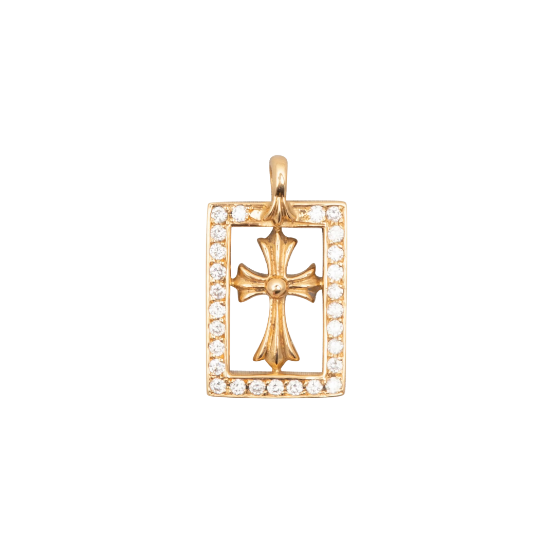Chrome Hearts 22k Diamond Baby Fat Frame Pendant