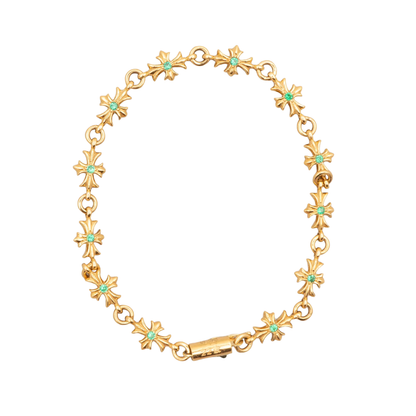 Chrome Hearts 1999 22k Emerald Tiny E Bracelet