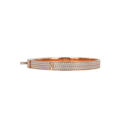 Hermès Rose Gold Diamond Kelly Bracelet