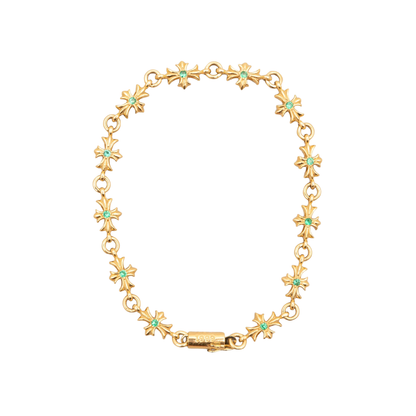 Chrome Hearts 1999 22k Emerald Tiny E Bracelet