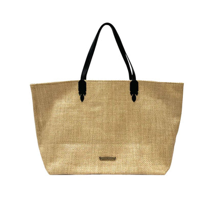 Chrome Hearts Straw Beige Cross Logo Tote Bag